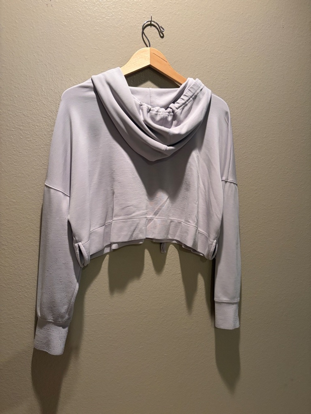 AS Revival Altar'd State Dreamluxe Cropped Hoodie Light Gray Modal Soft M - Picture 7 of 13